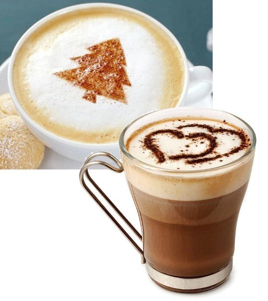 Latte art barista sablon, kávé díszítő sablon