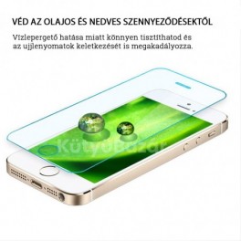 iPhone 5 5S 5C tempered glass strapabíró edzett üvegfólia - védd a kijelzőt