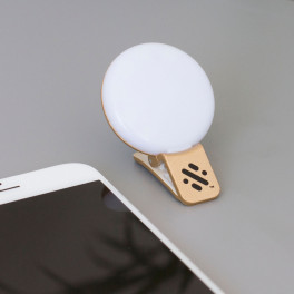 Telefonra csíptethető LED mini szelfi lámpa, gold szín