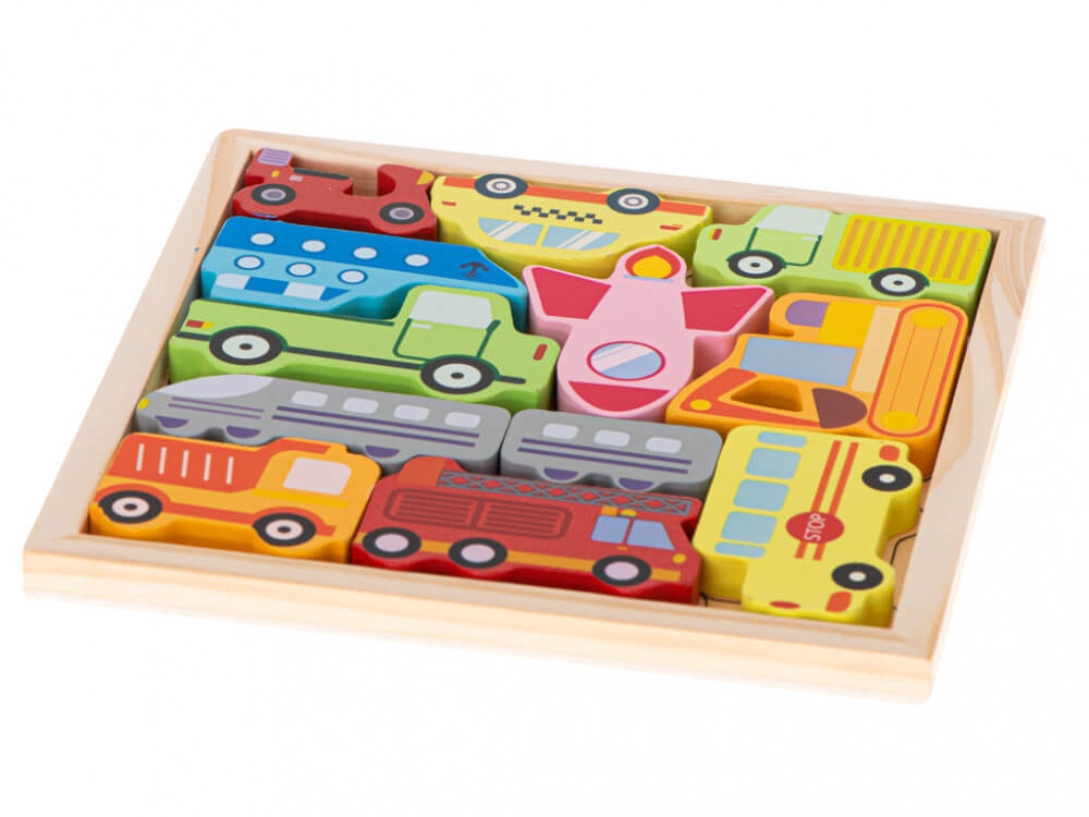 Fa járműves puzzle