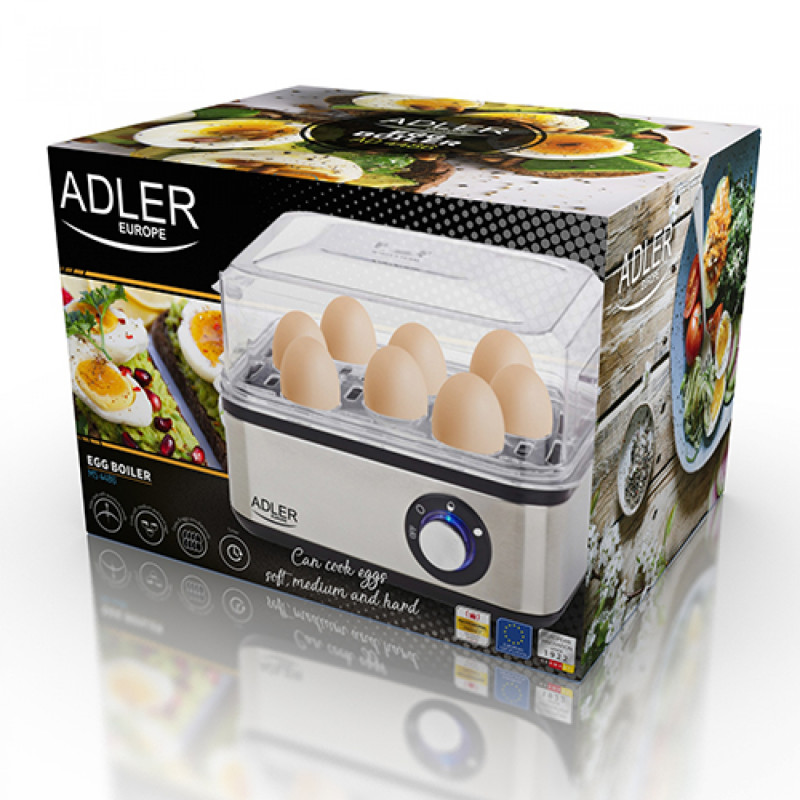 ADLER Inox Elektromos Tojásfőző (8 db tojáshoz)