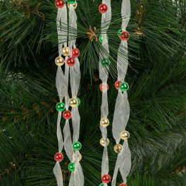 Karácsonyi organza girland dekor 2,7 m