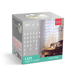 200 LED-es fényfüzér 4,2 m 8 programmal