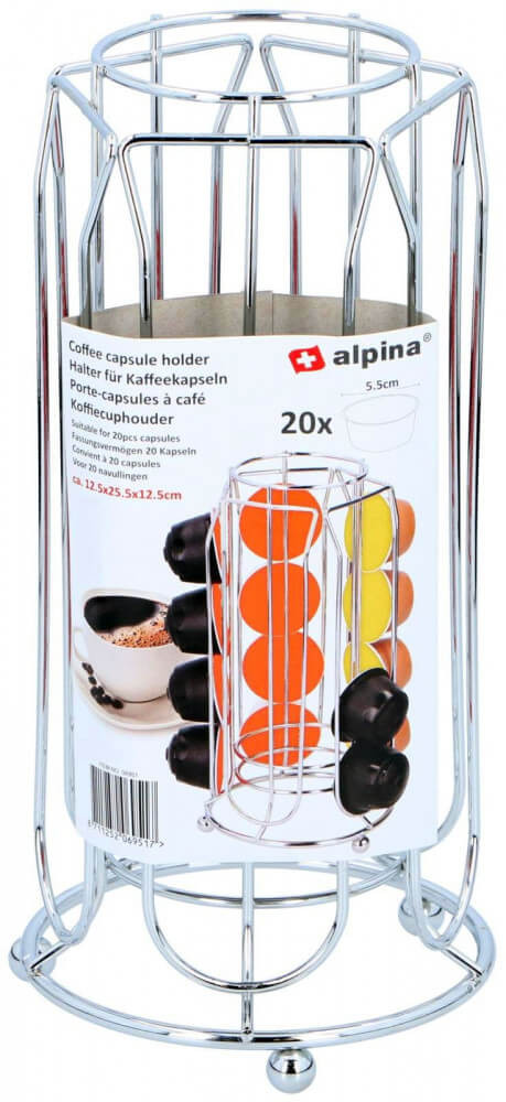 Alpina - Fém kávé kapszula tartó 20 darabra (Dolce Gusto)