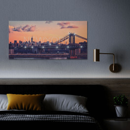 New York LED fali hangulatkép, 38x78 cm