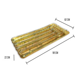 Felfújható matrac arany csillámokkal 181 cm