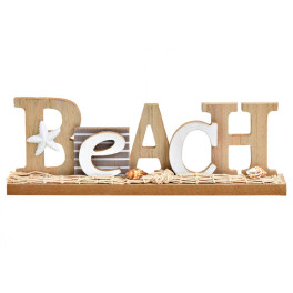 Fa "Beach" felirat 30x10x4 cm
