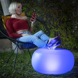InnovaGoods - Felfújható puff LED-del és távirányítóval
