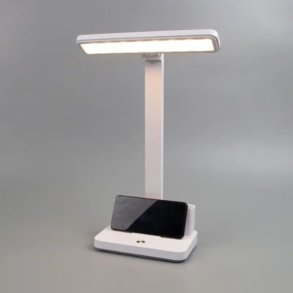 TGX-L10 újratölthető állítható fényerejű asztali LED lámpa toll és mobiltartóval