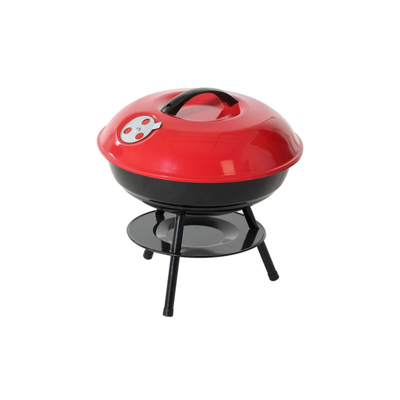 Hordozható mini grill piros színben