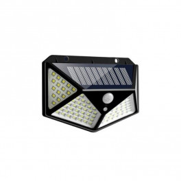 100 LED-es napelemes fali lámpa mozgásérzékelővel 4 LED panellel