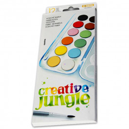 Sakota: Creative Jungle nagy vízfesték készlet kifestővel - 12 színű