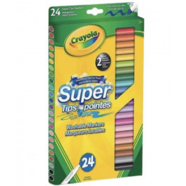 Crayola: Lemosható, vékony hegyű filctoll készlet, 24 darabos 