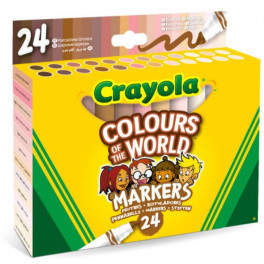 Crayola: Sokszínű világ, bőrszín árnyalatú filctollak - 24 db-os