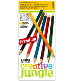 Creative Jungle 12 darabos dupla színes ceruza készlet kifestővel