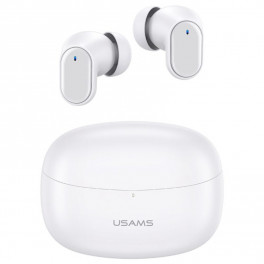 Usams fehér színű mini Bluetooth fülhallgató töltőtokkal