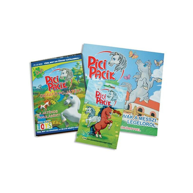 Pici Pacik PC játék ajándék lófigurával és színező könyvvel