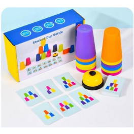 Montessori Toys Stack Cup játék kártyával 