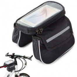 Kerékpártáska vázra, telefon tokkal - Praktikus és stílusos kiegészítő minden biciklisnek.