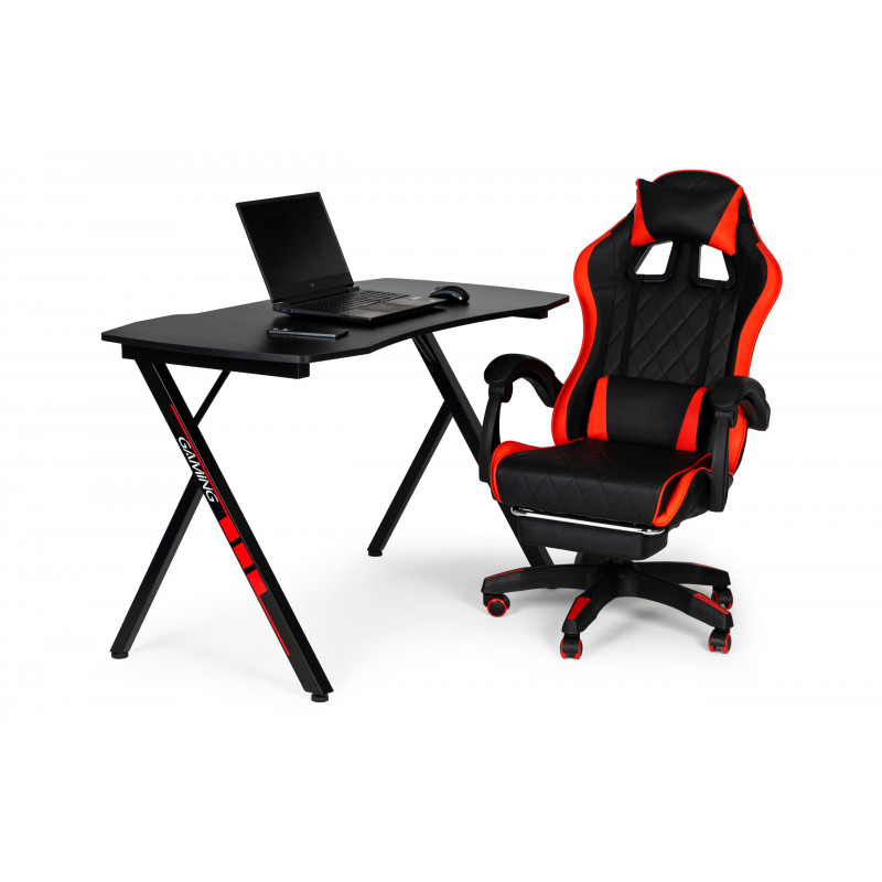 Játékasztal, gamer számítógép asztal - nagy felület, RGB világítás, ergonomikus design, modern stílus