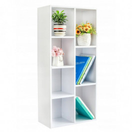 Fehér modern otthoni fiókos szekrény, szekrény és könyvespolc a nappaliba
