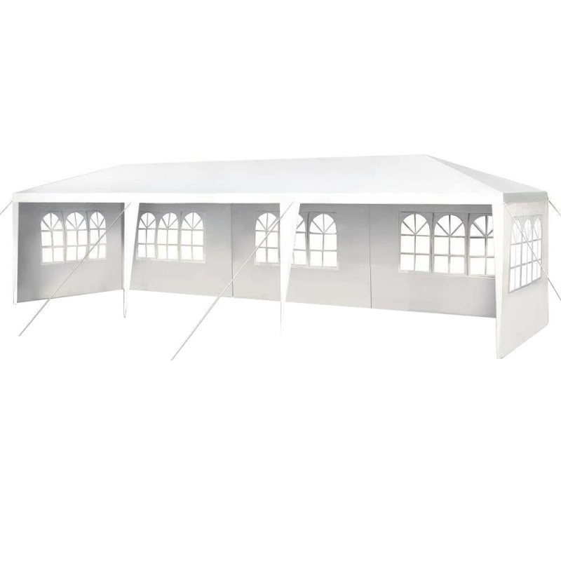 Party sátor fehér színben, 3 méretben-3x9 méteres