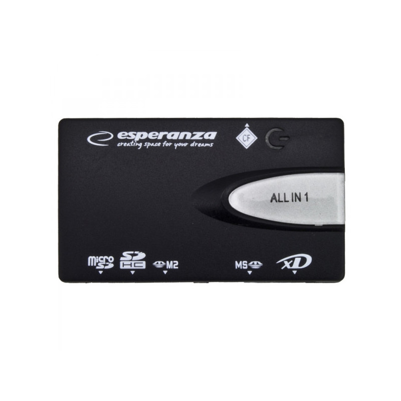 Esperanza Minden az egyben USB 2.0 kártyaolvasó - Fekete - EA129