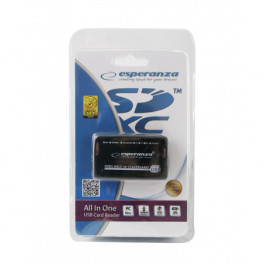 Esperanza 2.0 kártyaolvasó minden egyben USB csatlakozóval - EA117