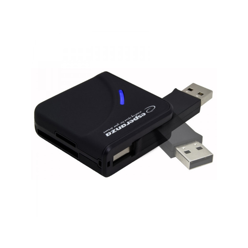 Esperanza Univerzális USB 2.0 Kártyaolvasó - Minden egyben - Fekete - EA130