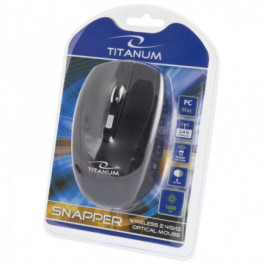 Titanum vezeték nélküli optikai egér 2.4GHz USB csatlakozóval - 6 gombos, Snapper funkcióval - TM105K