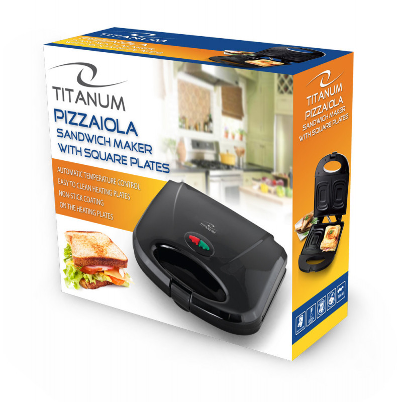 Titanum 700W Sandwich Maker - Pizzaiola Edition - TKT005K
