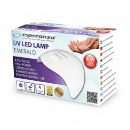 Smaragd 40W UV LED lámpa körmök számára - Esperanza - EBN008