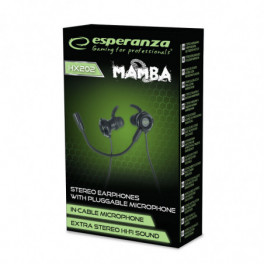 Esperanza stereo fülhallgató csatlakozható mikrofonnal - Mamba - EGH202K