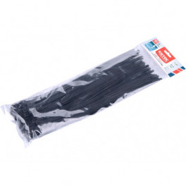 EXTOL PREMIUM kábelkötegelő 7,2×400 mm 100db, többször használható (oldható) fekete nylon; UV-, sav- és lúgálló