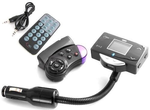 Fm transmitter bluetooth kormányról vezérelhető MP3 USB SD