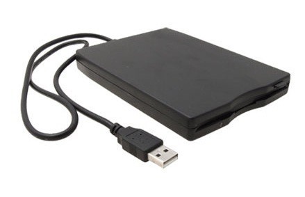 USB FLOPPY 1.44 MB FDD DRIVE FEKETE vékony külső meghajtó
