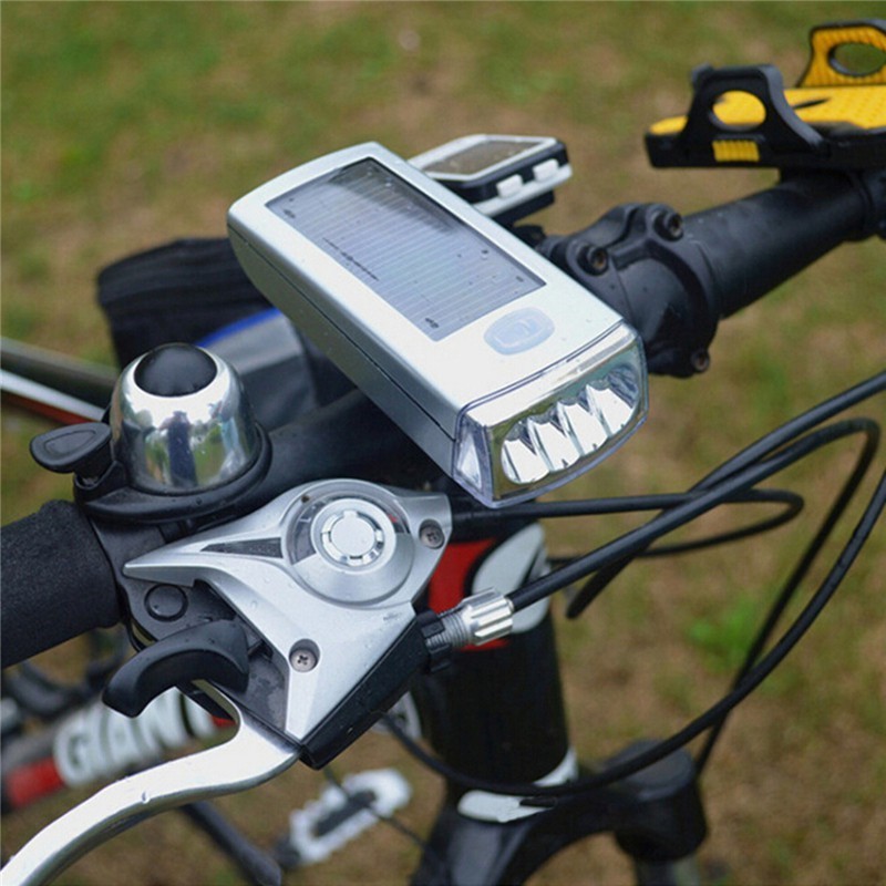 Napelemes kerékpár lámpa beépített akkumulátorral