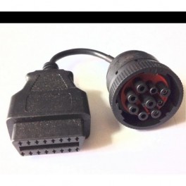 9 Pin deutsch J1939 (Female) to OBD OBD2 (Female) Adapter teherautó diagnosztikai átalakító kábel