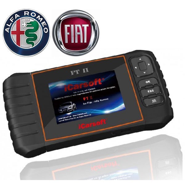 iCarsoft FT II gyári szintű Fiat Alfa Rome OBD 1 OBD 2 diagnosztikai + OBD2 műszer szerviz funkciókkal