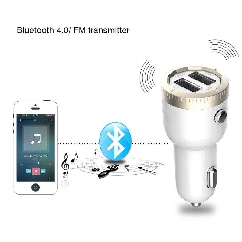 Bluetooth FM transmitter USB bemenettel