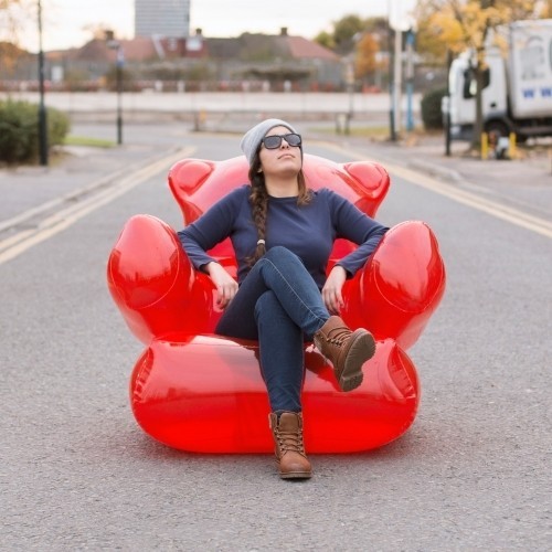 Gumimaci fotel, felfújható fotel