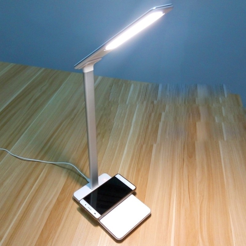 Elegáns minimalista LED lámpa vezeték nélküli töltővel