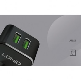 LDNIO C306 Quick Charger Szivargyújtóba helyezhető 2 USB portos autós gyorstöltő