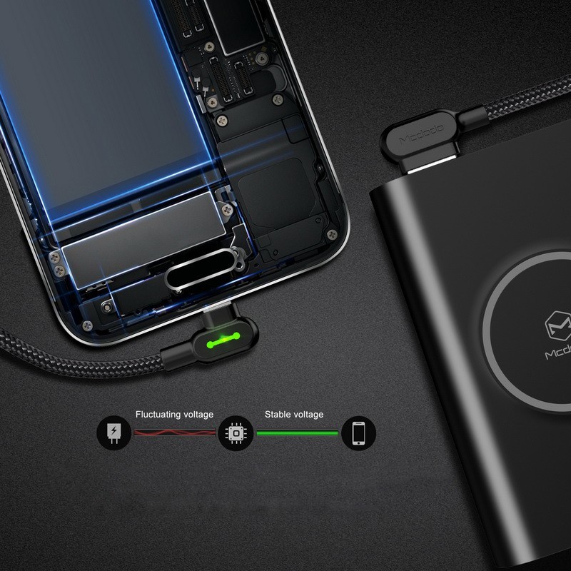 Gyorstöltő kábel Android és iPhone készülékekhez