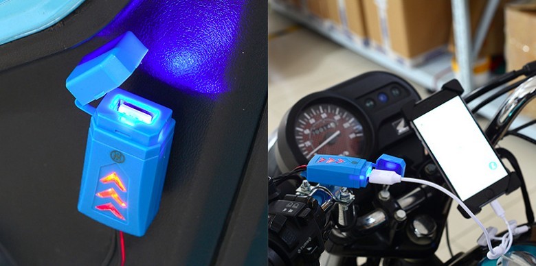 Motor kormányra szerelhető vízálló USB töltő