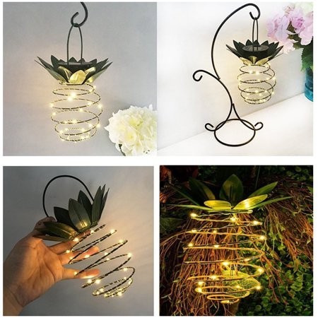 25 LED-es ananász formájú napelemes kültéri dekorációs lámpa