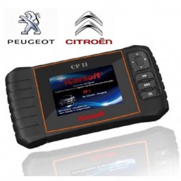 iCarsoft CP II gyári szintű Citroen Peugeot diagnosztikai OBD 1 OBD 2 műszer szerviz funkciókkal