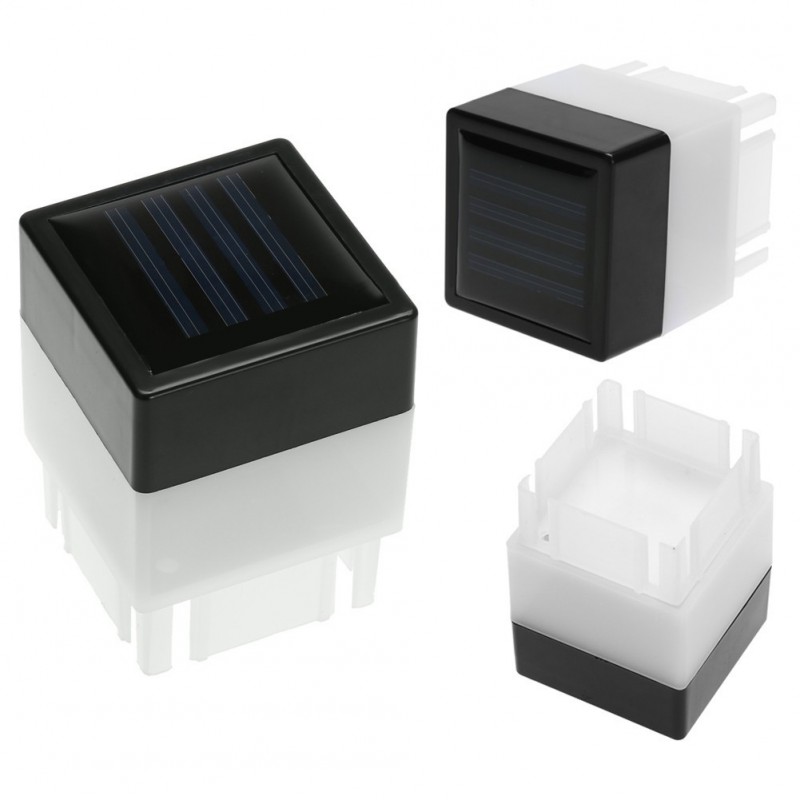 Vízálló napelemes LED kocka lámpa, kültéri dekoráció