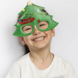 Party szemüveg - Karácsonyfa mintával 3 db