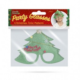 Party szemüveg - Karácsonyfa mintával 3 db